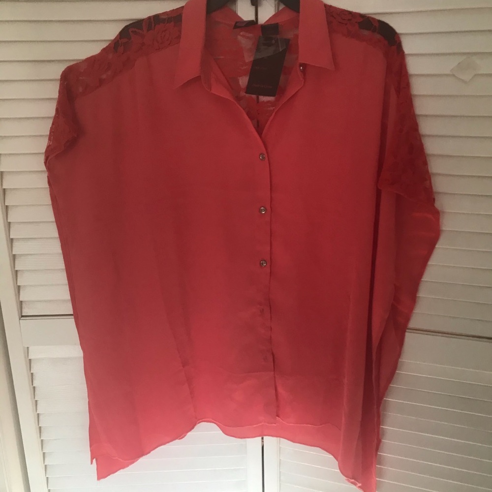 Coral blouse